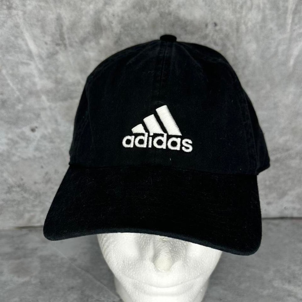 Adidas black baseball cap with white logo adjustable hat